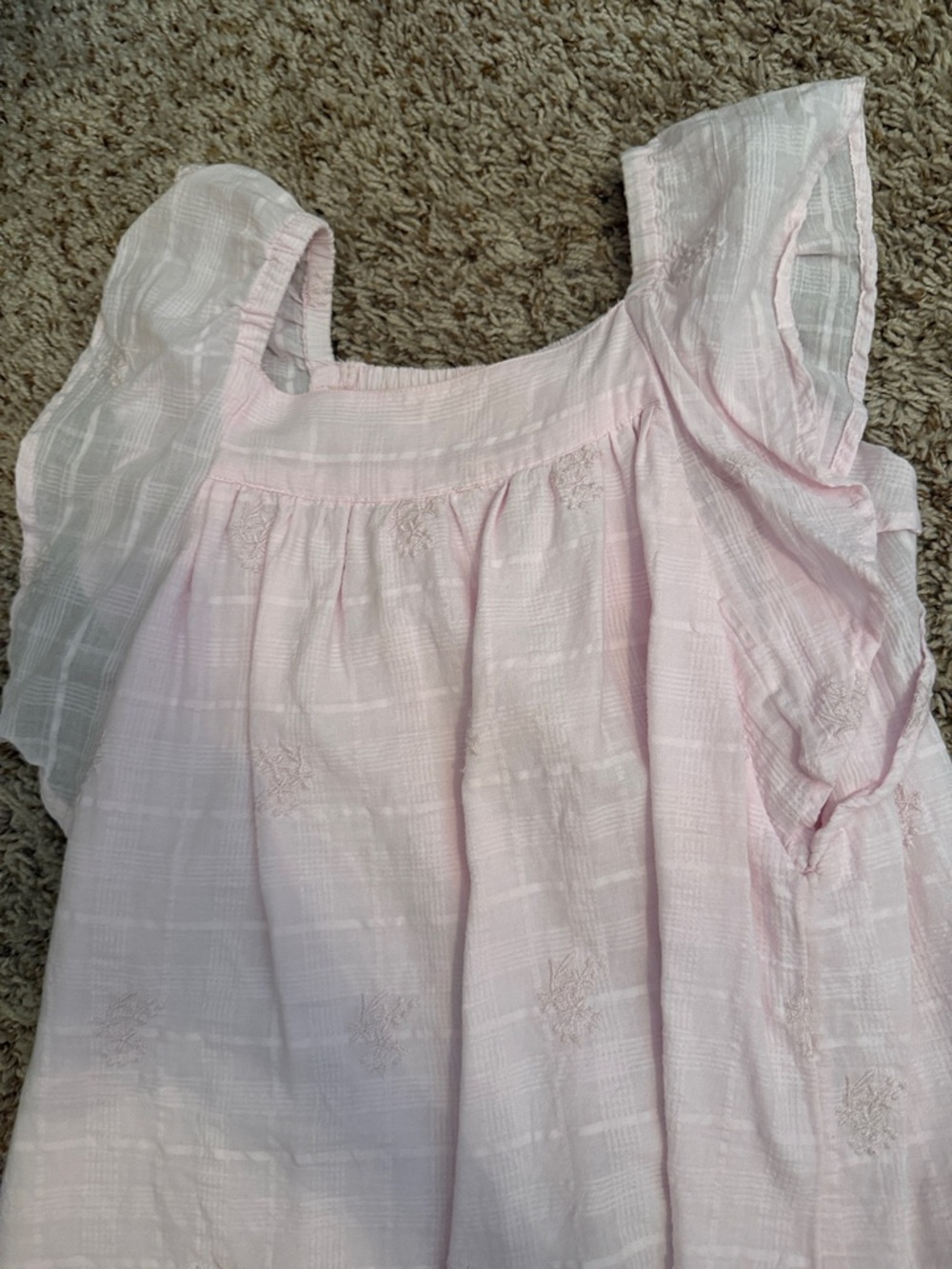 Cat & Jack Pale Pink Textured Cotton Dress